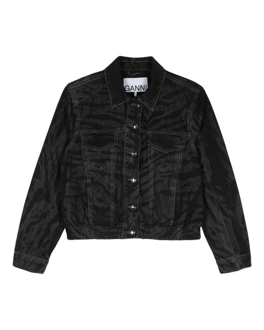 Ganni Black Denim Jackets