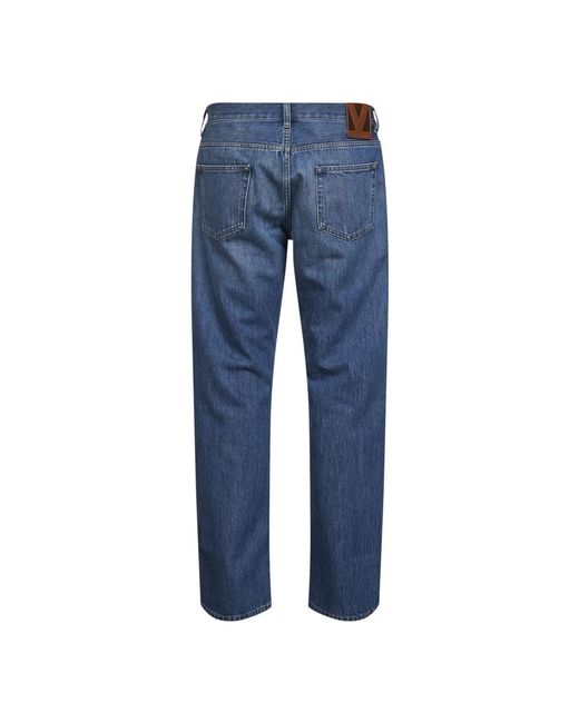 Valentino Blue Straight Jeans for men
