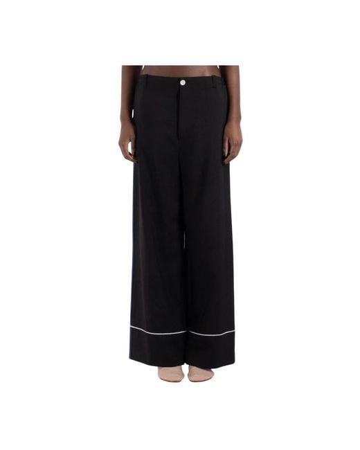 Marni Broeken ,Zwart ,Wol Zwarte Wollen Broek in het Black