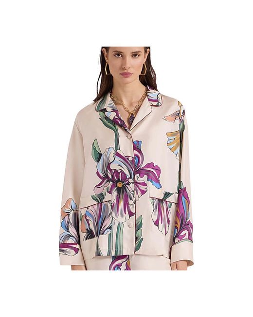 LaDoubleJ Nachtkleding ,Veelkleurig ,Pajama Shirt in het Multicolor
