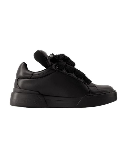 Sneaker Portofino Dolce E Gabbana di Dolce & Gabbana in Black da Uomo