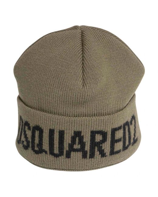 DSquared² Gebreide Beanie in het Green voor heren