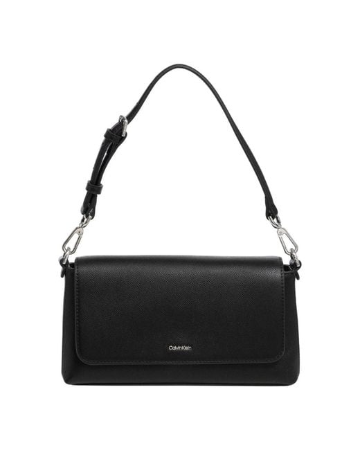 Calvin Klein Black Stilvolle caviar schultertasche