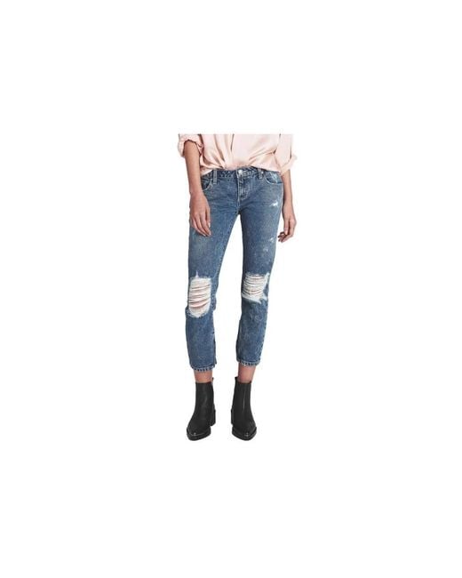 One Teaspoon Blue Cropped Jeans