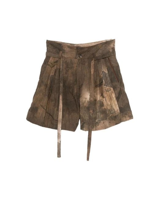 Ziggy Chen Brown Casual Shorts for men