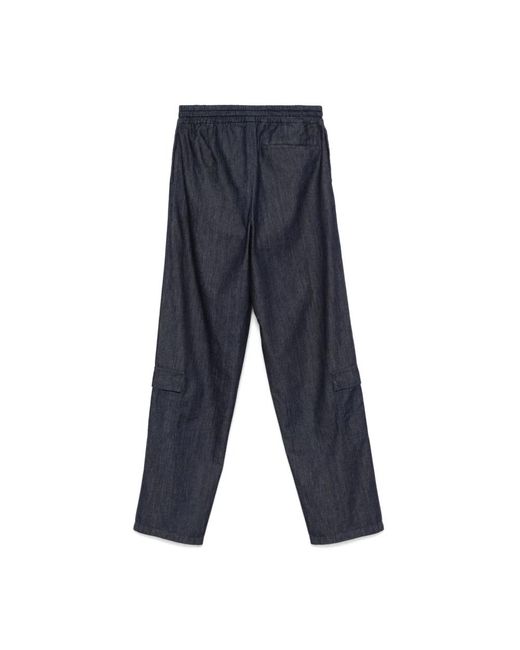 Dries Van Noten Indigo blaue straight hose für männer in Blue für Herren