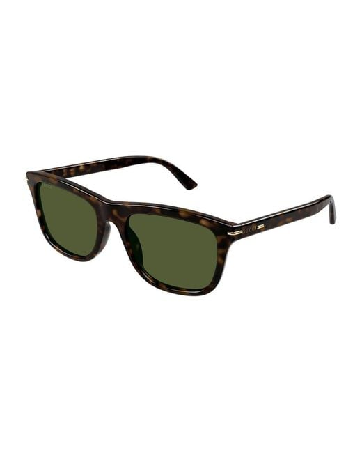 Gucci Green GG1444S Linea Lettering Sunglasses