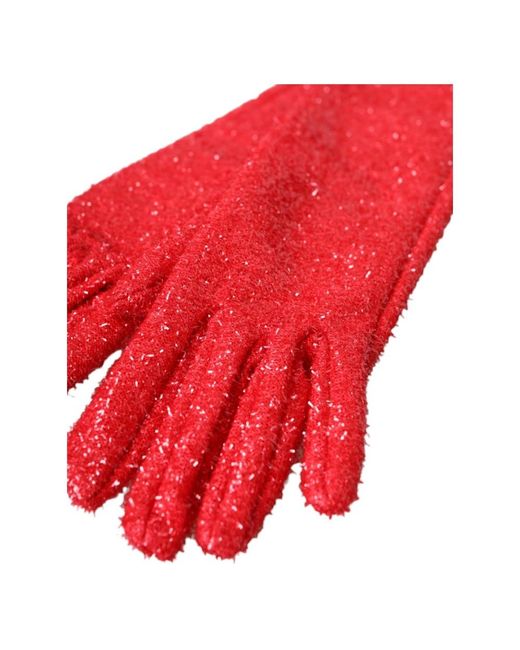 Dolce & Gabbana Red Gloves