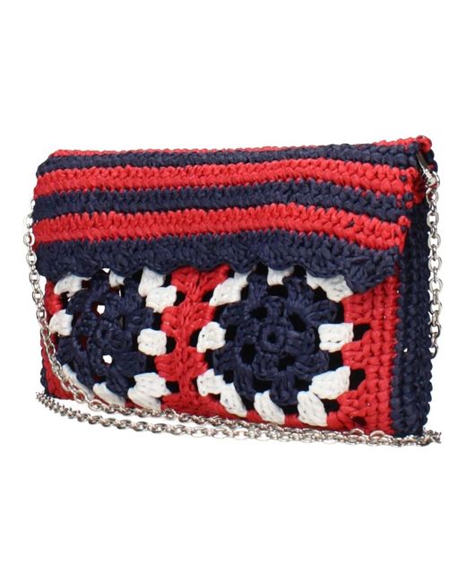 Miu Miu Raffia Clutch Tassen in het Red