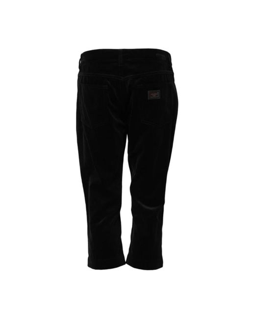 Dolce & Gabbana Black Cropped Jeans
