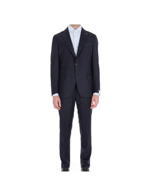 Eleventy Blue Single Breasted Suits for men