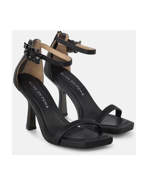 Alma En Pena. Black High Heel Sandals