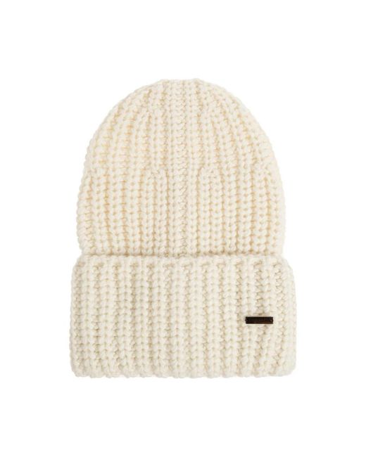 DSquared² Wollmütze Mit Patch in Natural für Herren
