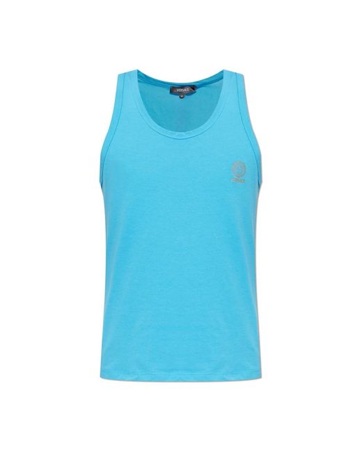 Sleeveless Tops Versace de hombre de color Blue