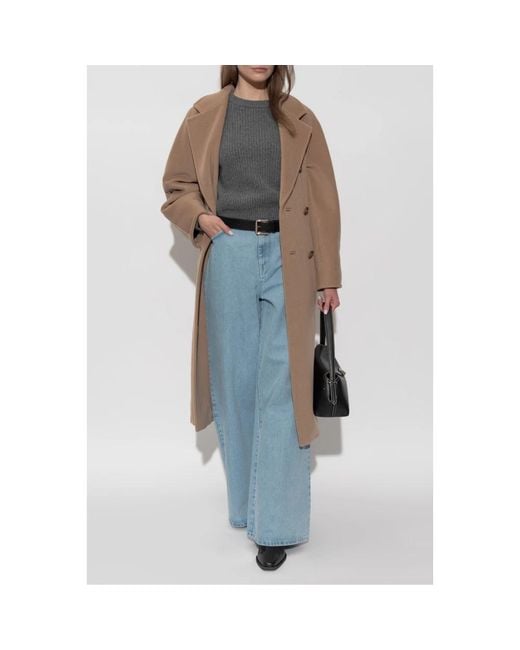 Max Mara Brown Double-Breasted Coats