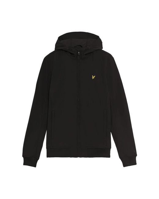 Lyle & Scott Fleece Back Softshell Jacket in het Black voor heren