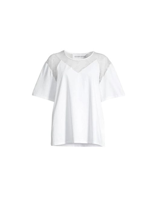 Silvian Heach White T-Shirts