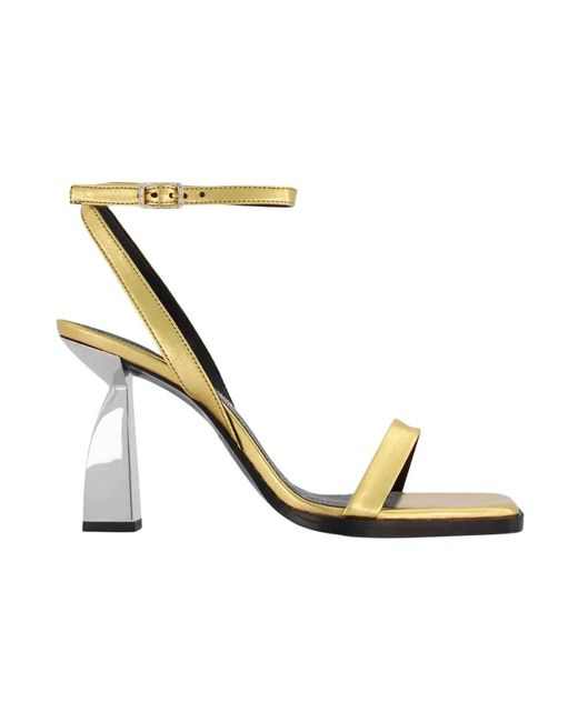 NODALETO Metallic High Heel Sandals