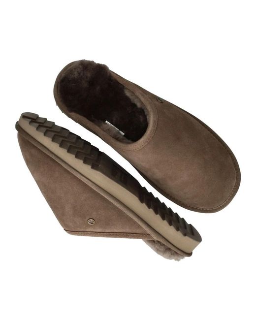 Warmbat Schoenen ,Wol Klassieke Pantoffel Voor in het Brown voor heren