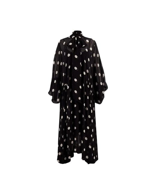 Zimmermann Crush Tie Neck Billow Jurk in het Black