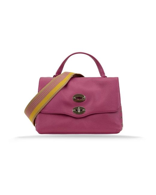 Zanellato Purple Leder schultertasche girello