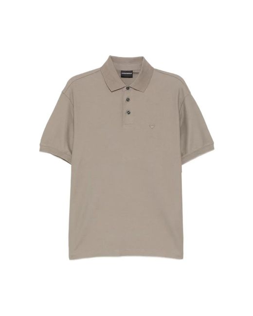 Emporio Armani Gray Polo Shirts for men