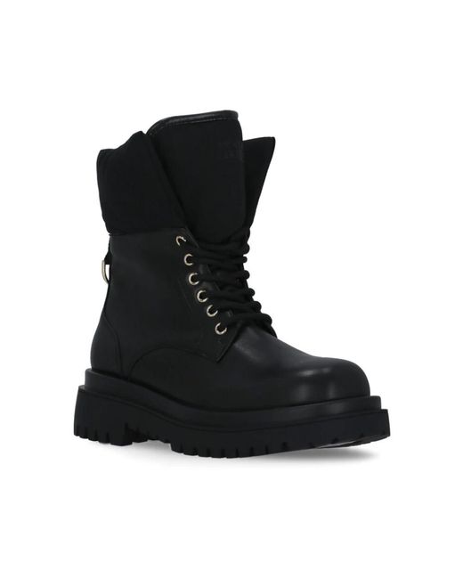 Versace Jeans Couture Black Lace-Up Boots