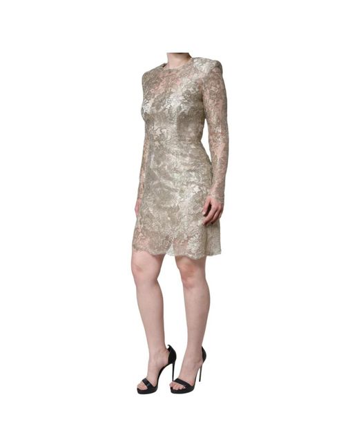 Dolce & Gabbana Natural Short Dresses