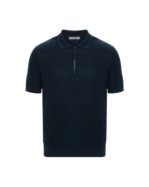 Corneliani Blue Polo Shirts for men