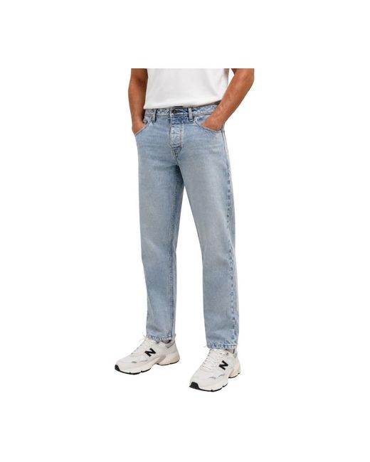 Pure Path Blue Straight Fit Jeans for men
