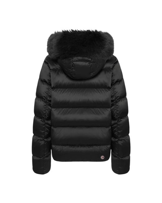 Colmar Zwarte Pufferjas Met Hoge Hals in het Black