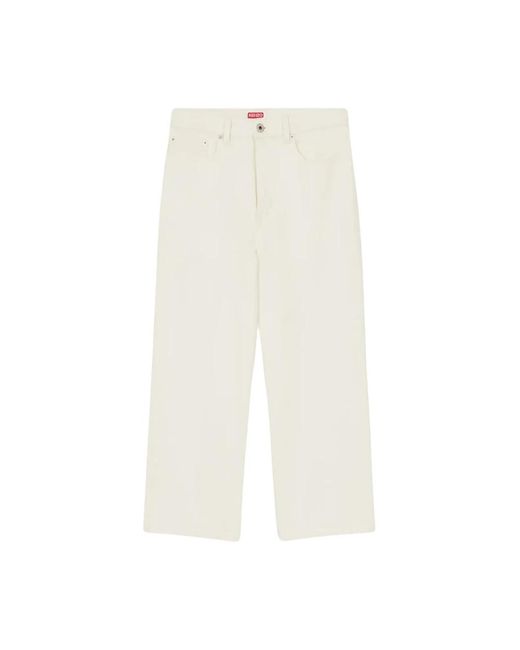 Solid sumire cropped jeans di KENZO in White