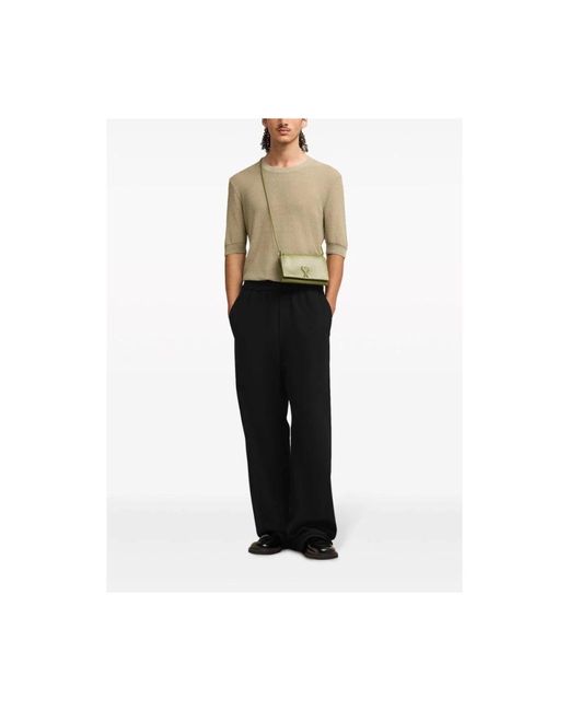 AMI Black Wide Trousers for men