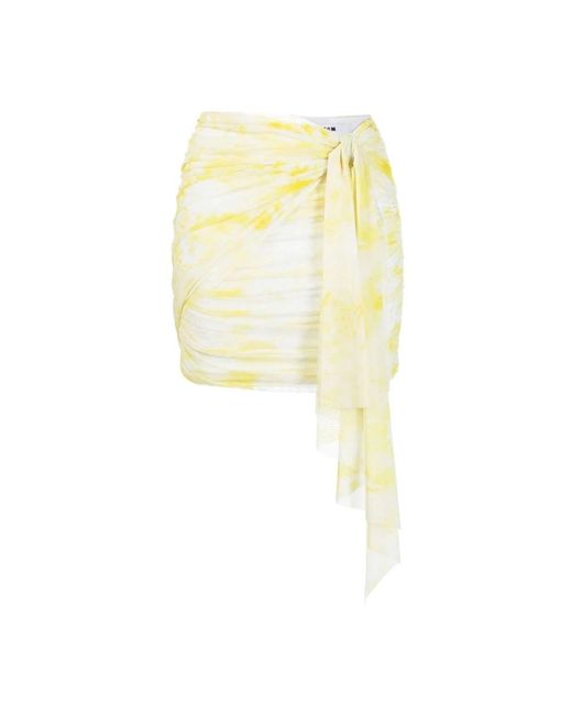 MSGM Yellow Short Skirts