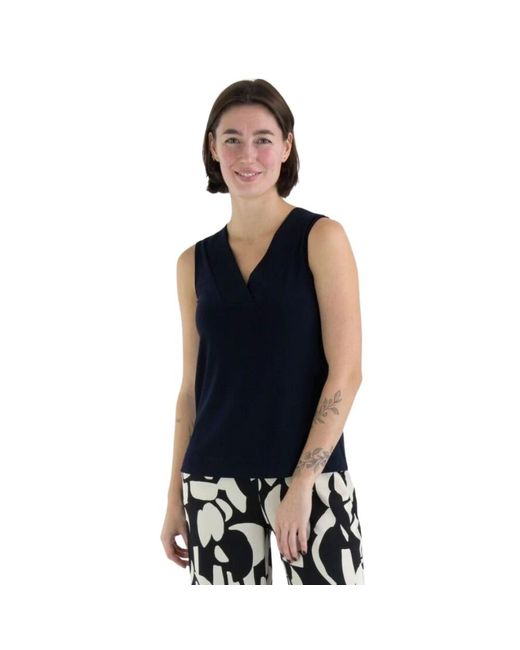 Joseph Ribkoff Blue Sleeveless Tops