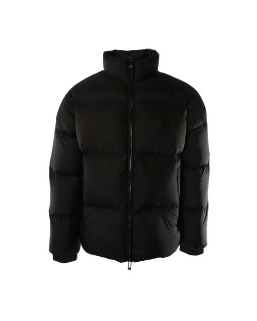 Armani Jassen ,Zwart ,Katoen Stijlvolle Zwarte Jas in het Black voor heren
