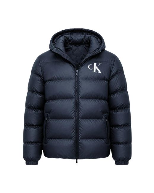 Calvin Klein Gewatteerd Donsjack in het Blue voor heren