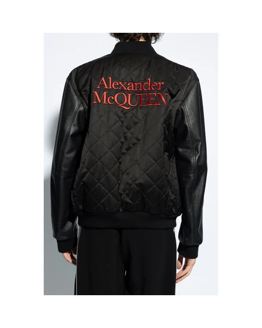Alexander McQueen 'bomber' jacke in Black für Herren