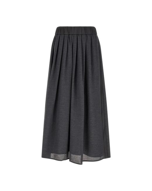 Peserico Gray Midi Skirts