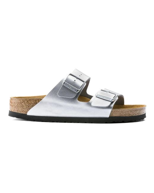 Birkenstock White Sliders