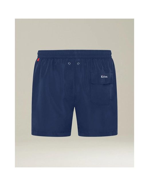 Kiton Badmode ,Blauw ,Polyester Swim Boxer Shorts in het Blue voor heren