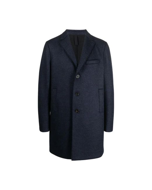 Harris Wharf London Blue Single-Breasted Coats for men
