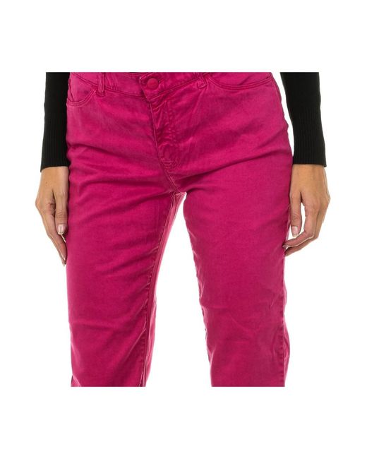 Armani Jeans Red Slim-Fit Trousers