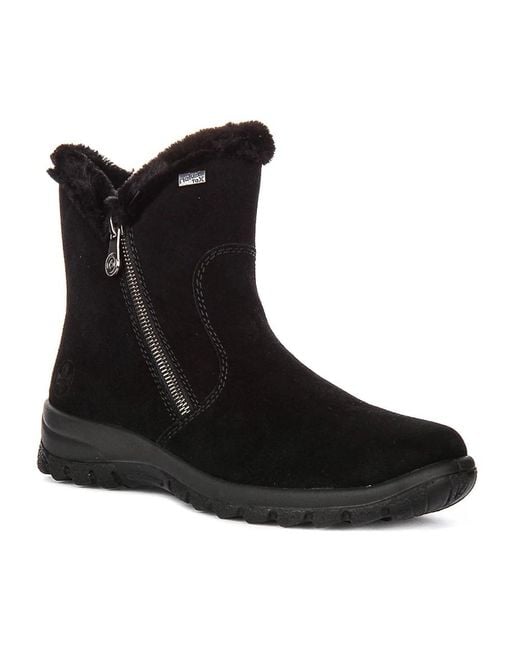 Rieker Black Winter Boots