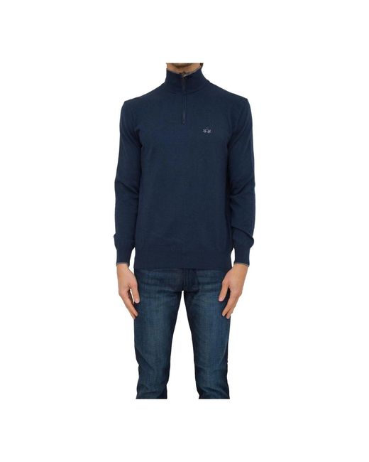 La Martina Blue Turtlenecks for men