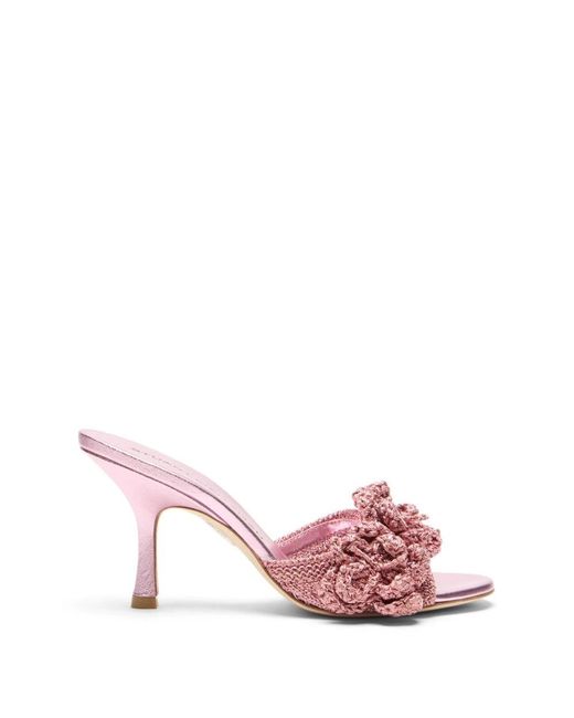Stuart Weitzman Pink Heeled Mules