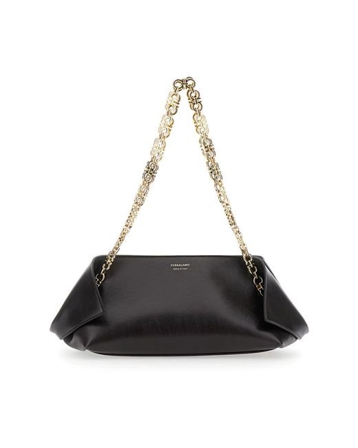 Ferragamo Black Shoulder Bags