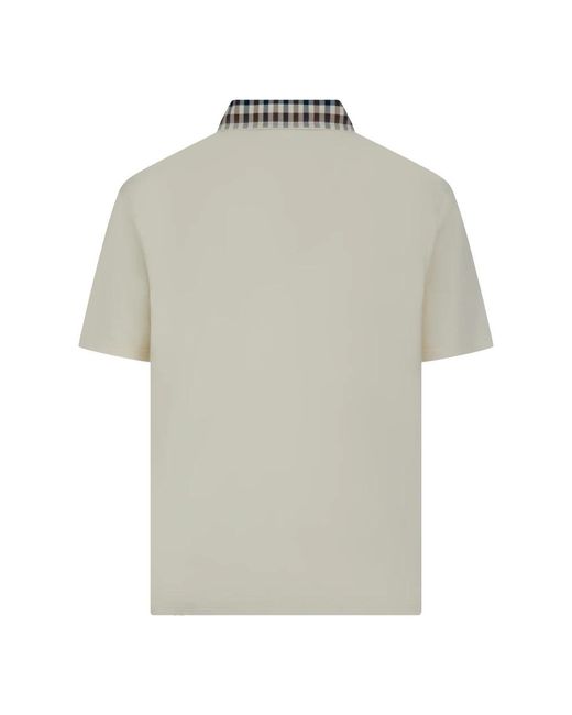 Aquascutum White Polo Shirts for men