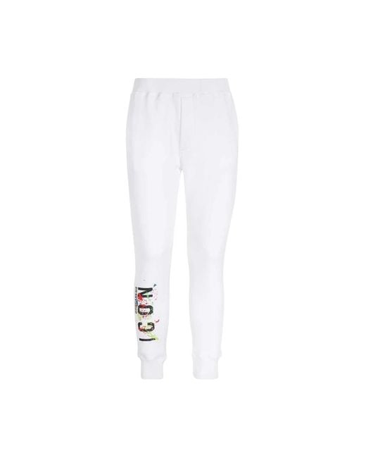 DSquared² White Sweatpants for men