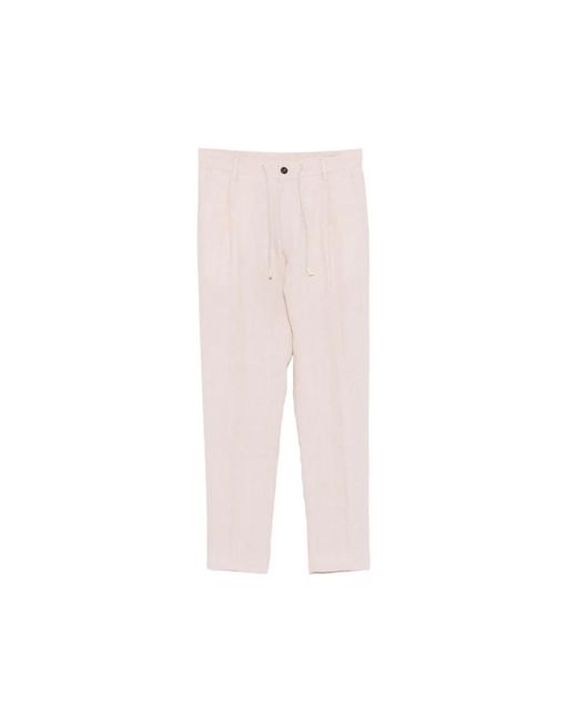Eleventy Pink Straight Trousers for men